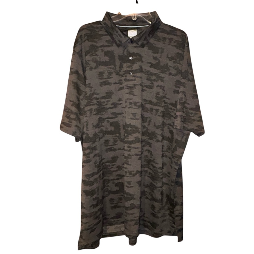 Callaway Mens Opti-Dri Swing Tech Camo Golf Polo Shirt Gray‎ 2XLT Big Tall